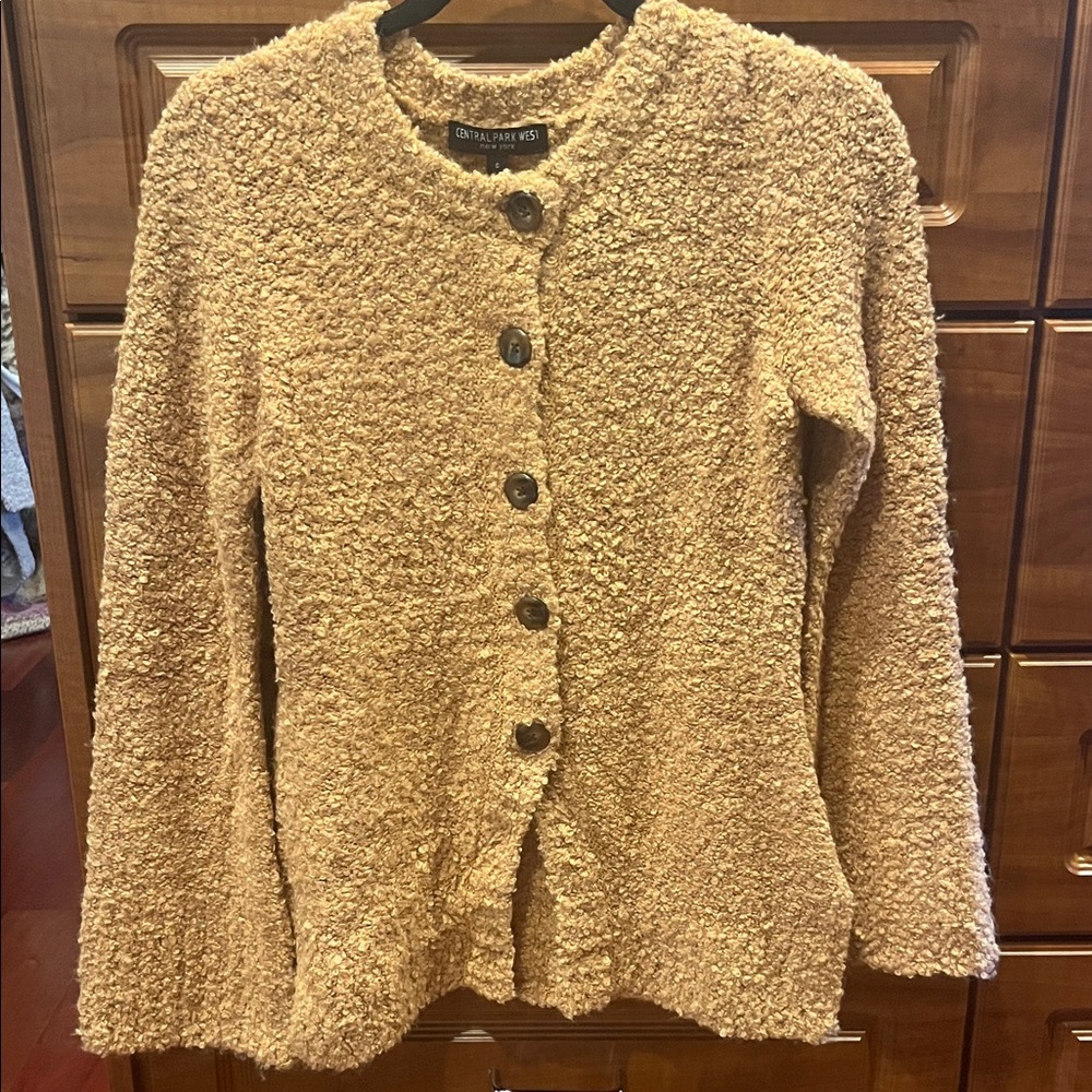 Central Park West Textured Knit Cardigan
